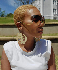 Gye Nyame Wooden Earrings