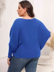 Chrissy Boat Neck Batwing Sleeve Sweater