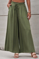 Make the Day Drawstring Waist Wide Leg Pants