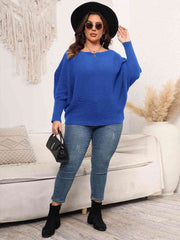 Chrissy Boat Neck Batwing Sleeve Sweater