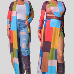 Caroline Color Block Duster Dress